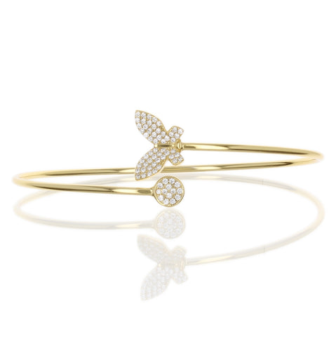 PAVE BUTTERFLY & DISC BANGLE
