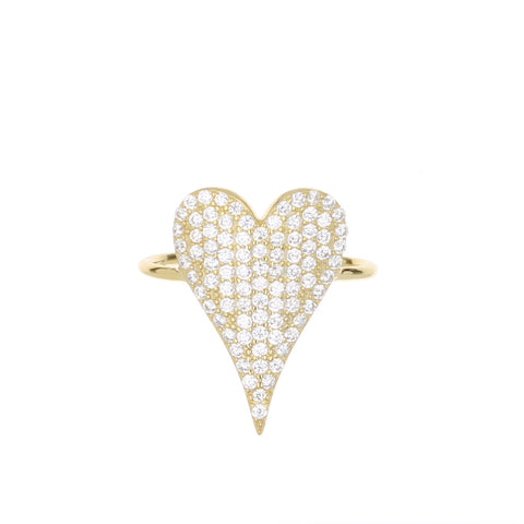 PAVE HEART RING