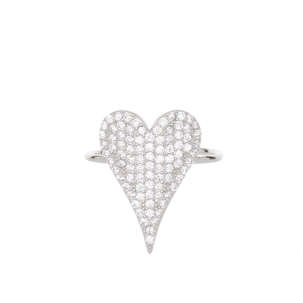 PAVE HEART RING